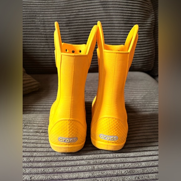CROCS Kids Yellow Rain Boots - Picture 3 of 8